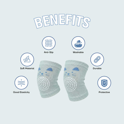 Bubzee Baby Knee Protector Pads – Mint Green | Crawling Safety Guard