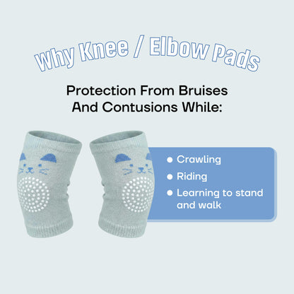 Bubzee Baby Knee Protector Pads – Mint Green | Crawling Safety Guard