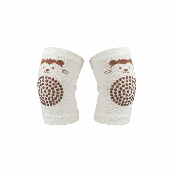 Bubzee Baby Knee Protector Pads – Cream & Brown | Crawling Safety Guard