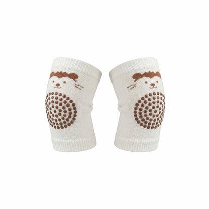 Bubzee Baby Knee Protector Pads – Cream & Brown | Crawling Safety Guard