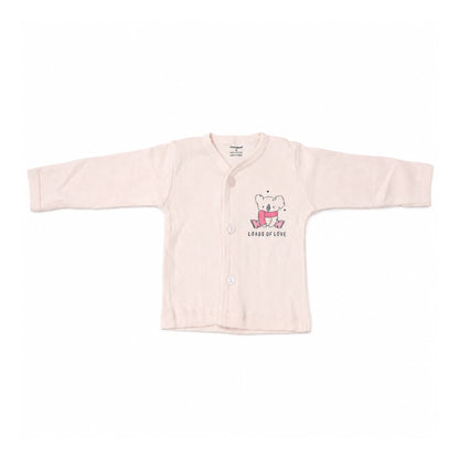 Light Pink Cucumber Baby Boy & Girl Cotton Full Sleeve Vest - Pajama Set