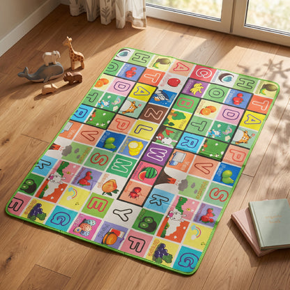 Kids Animal Printed Educational Play Mat | Colorful Number & Animal Learning Floor Mat