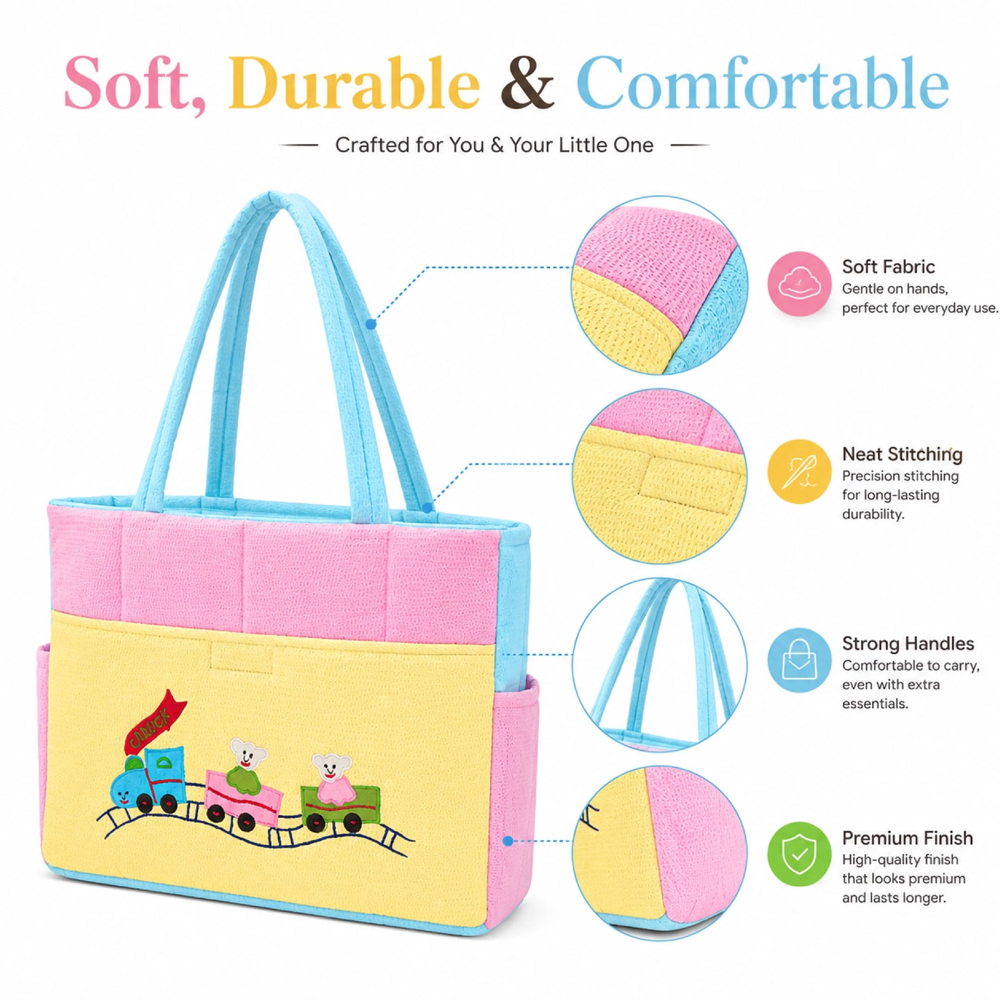 Travel Friendly Tote Bag for Mothers