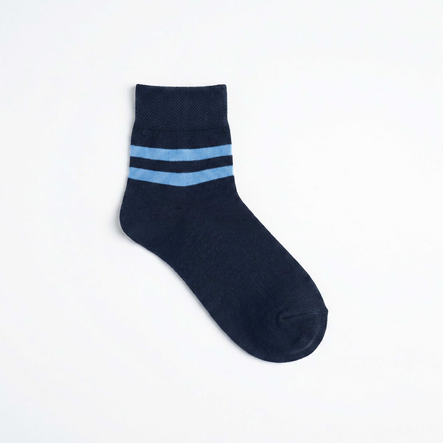 Navy Blue Striped School Socks