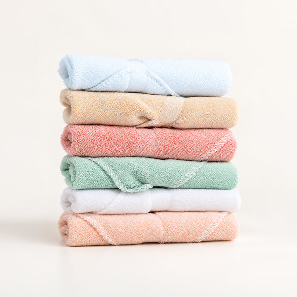 Soft Cotton Baby Towels Set | Multi-Color Gentle Bath Towels for Newborns & Infants
