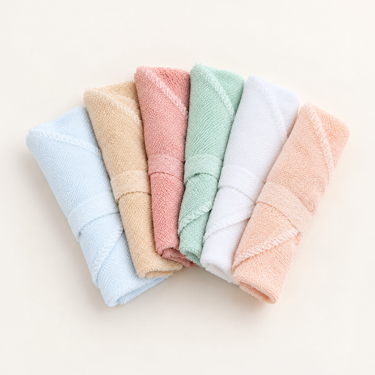 Soft Cotton Baby Towels Set | Multi-Color Gentle Bath Towels for Newborns & Infants