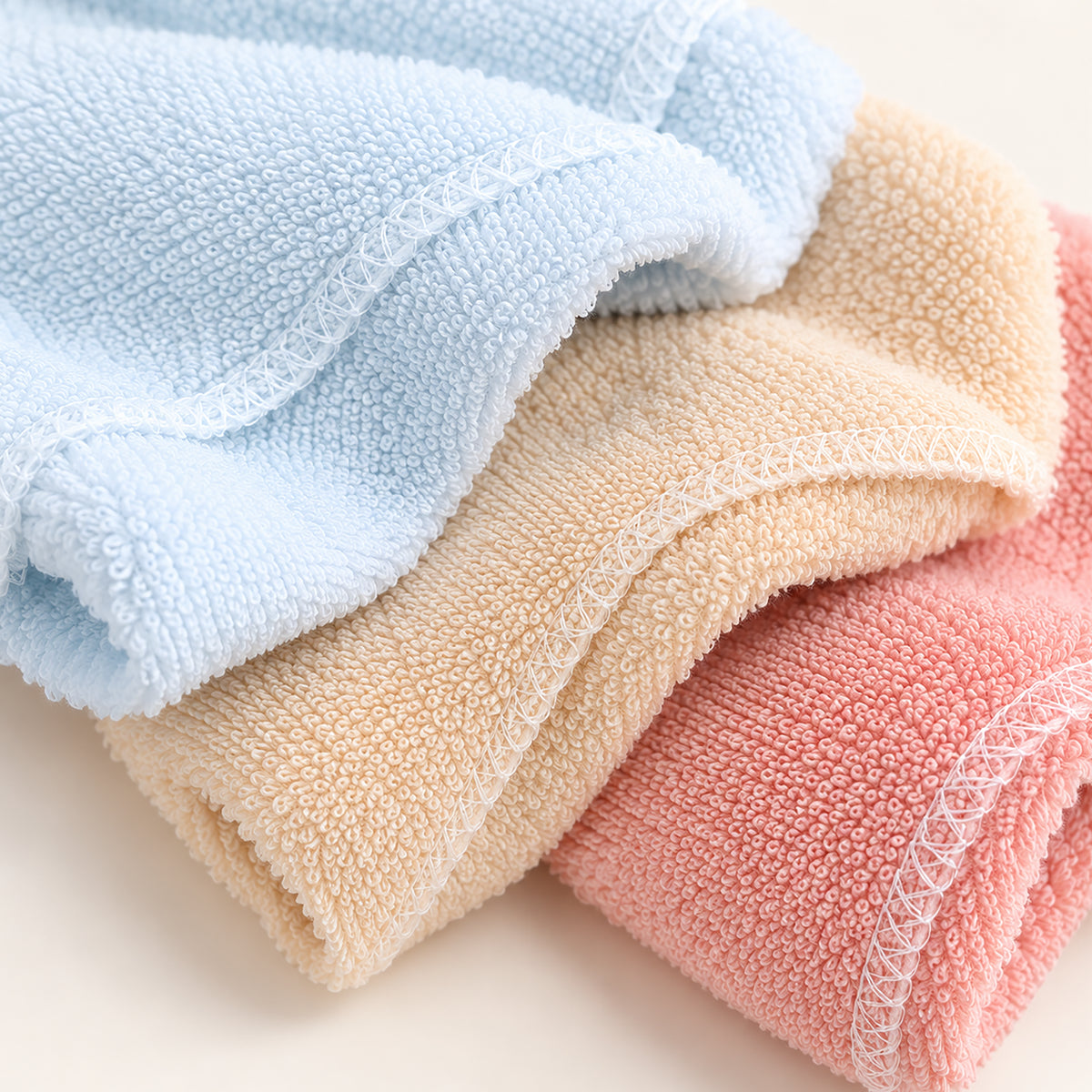 Soft Cotton Baby Towels Set | Multi-Color Gentle Bath Towels for Newborns & Infants