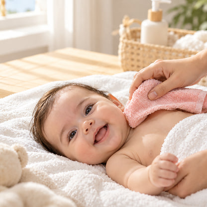 Soft Cotton Baby Towels Set | Multi-Color Gentle Bath Towels for Newborns & Infants