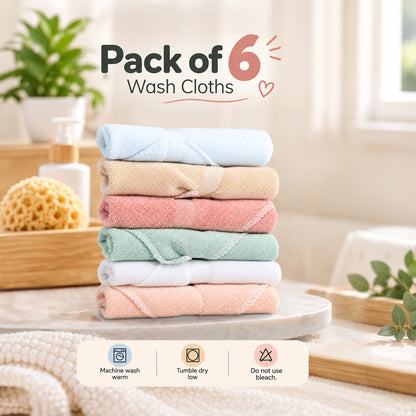 Soft Cotton Baby Towels Set | Multi-Color Gentle Bath Towels for Newborns & Infants