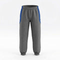 Dholakiya School Sports Uniform Track  Pant – Grey with Blue strips