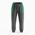 Dholakiya School Sports Uniform Track  Pant – Grey with Green strips