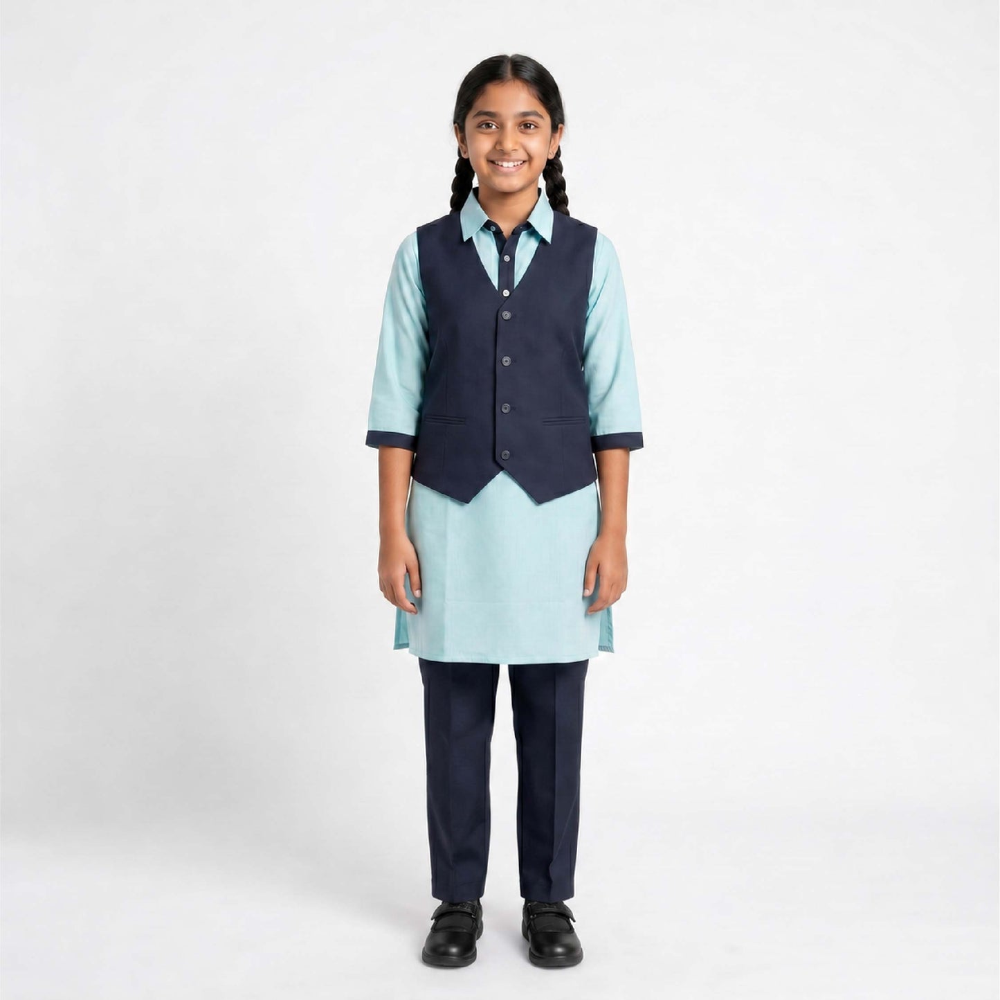 Dholakiya School Uniform Girls Long Top