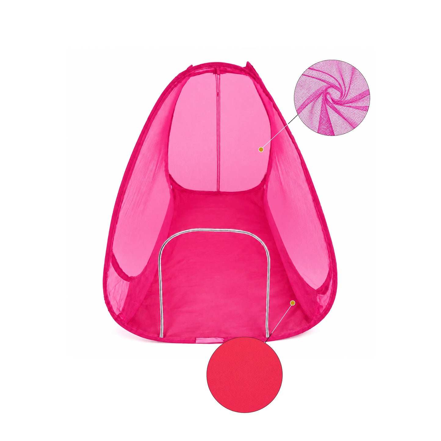Foldable Pop-Up Mosquito Net Tent – Dark Pink