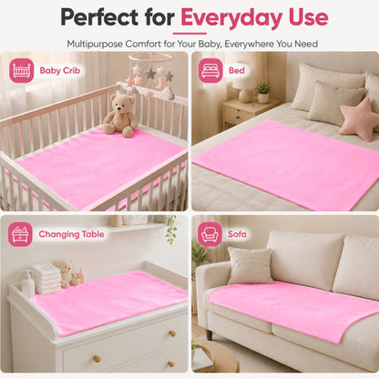 Pink Multipurpose Baby Dry Sheet – Waterproof Bed Protector Mat