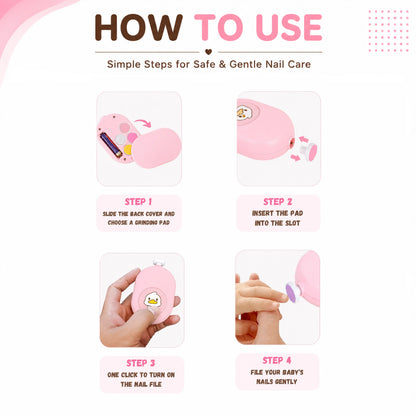 Pink Duck Electric Baby Nail Trimmer – Safe for Newborns