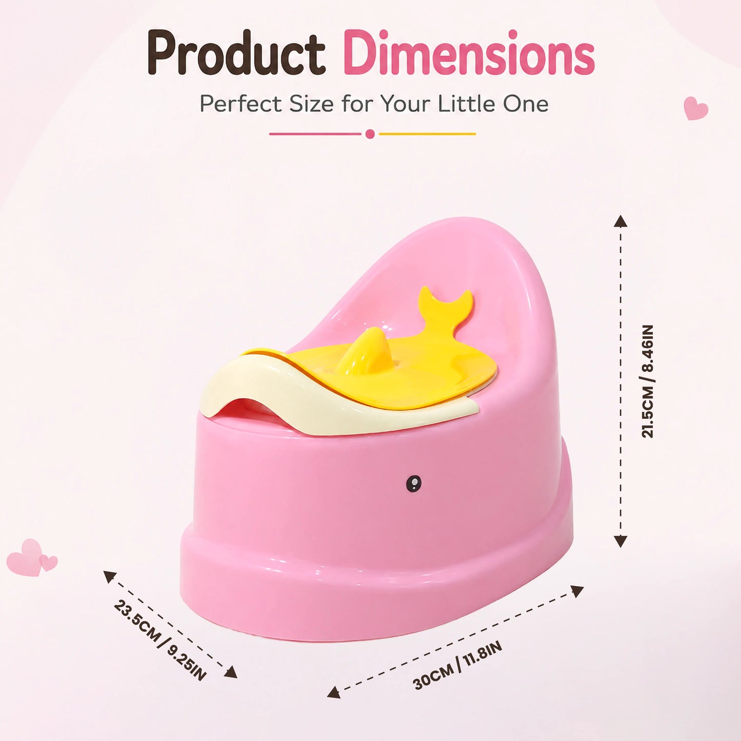 Fish Design Baby Potty Chair with Backrest – Pink