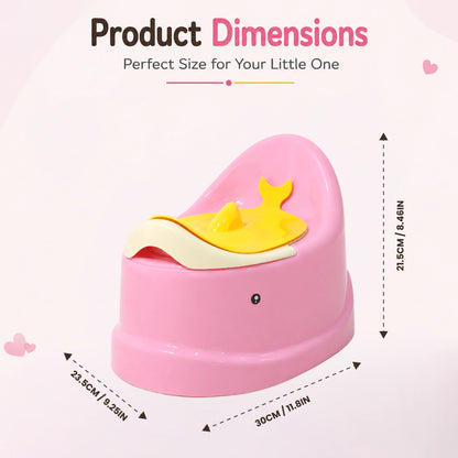 Fish Design Baby Potty Chair with Backrest – Pink