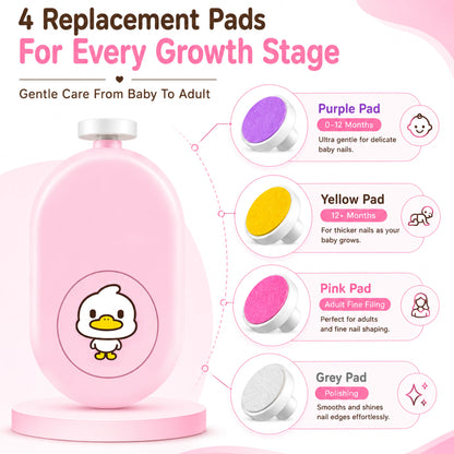 Pink Duck Electric Baby Nail Trimmer – Safe for Newborns