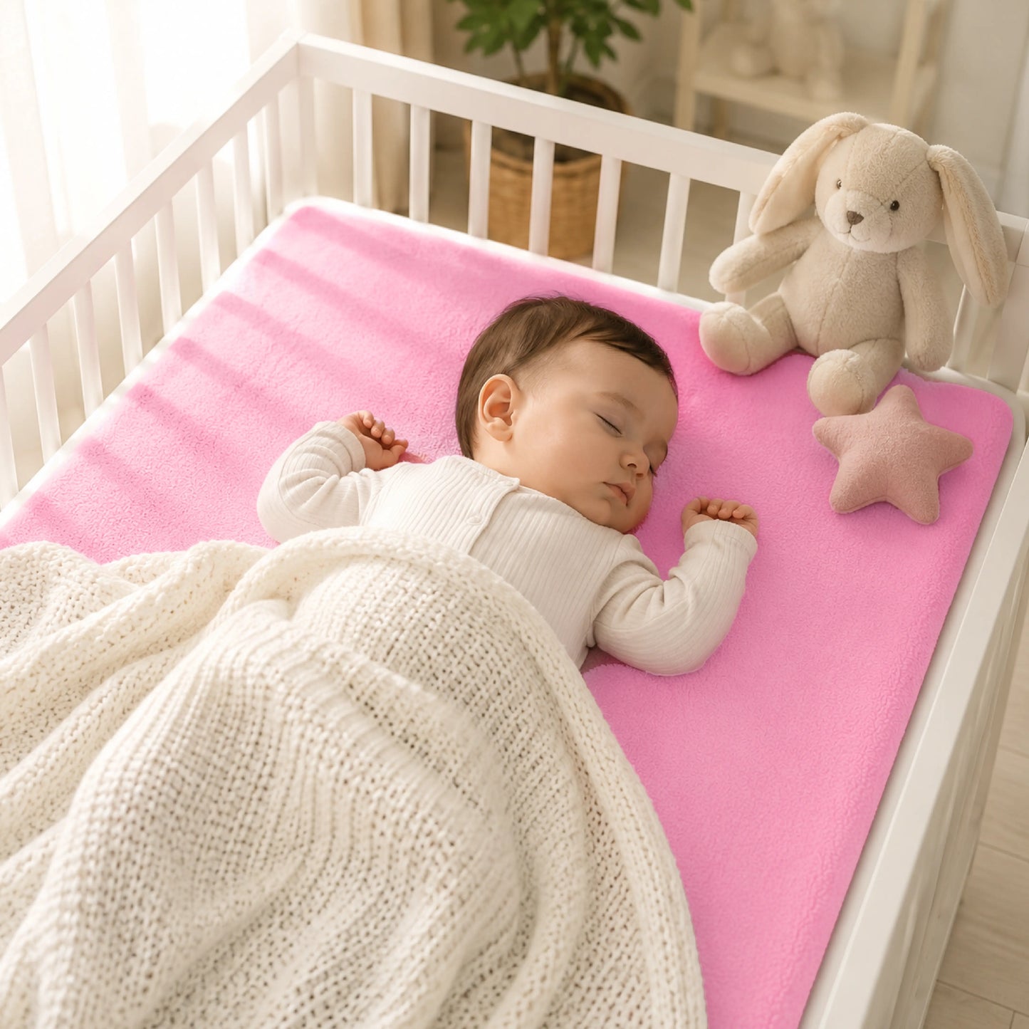 Pink Multipurpose Baby Dry Sheet – Waterproof Bed Protector Mat