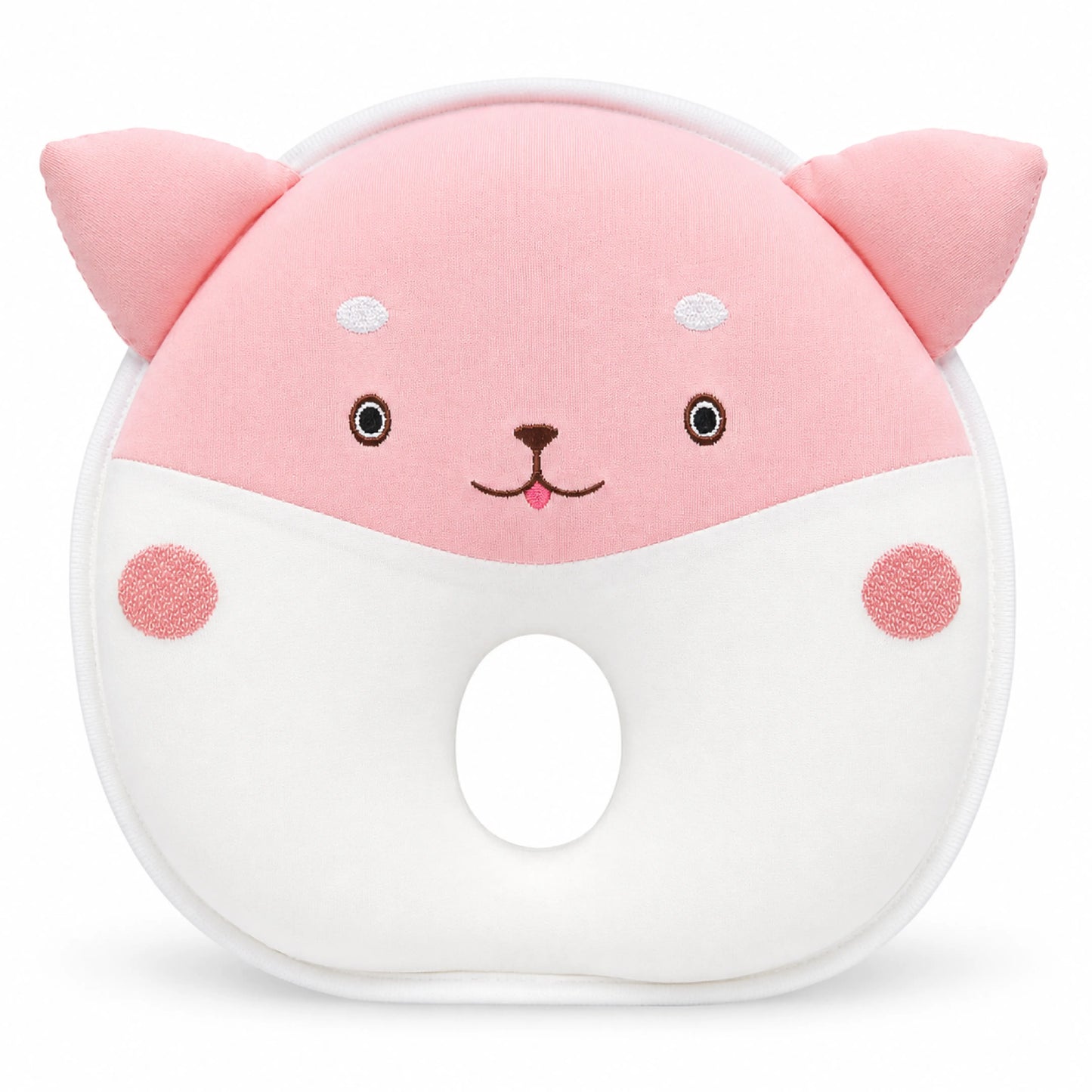 Pink Cat Design Baby Head Shaping Pillow – Pack of 1