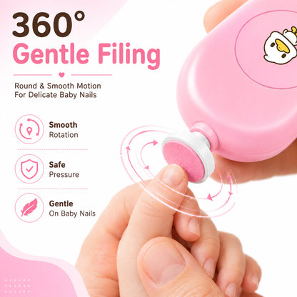 Pink Duck Electric Baby Nail Trimmer – Safe for Newborns