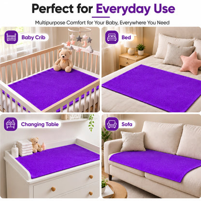 Purple Multipurpose Baby Dry Sheet – Waterproof Bed Protector Mat