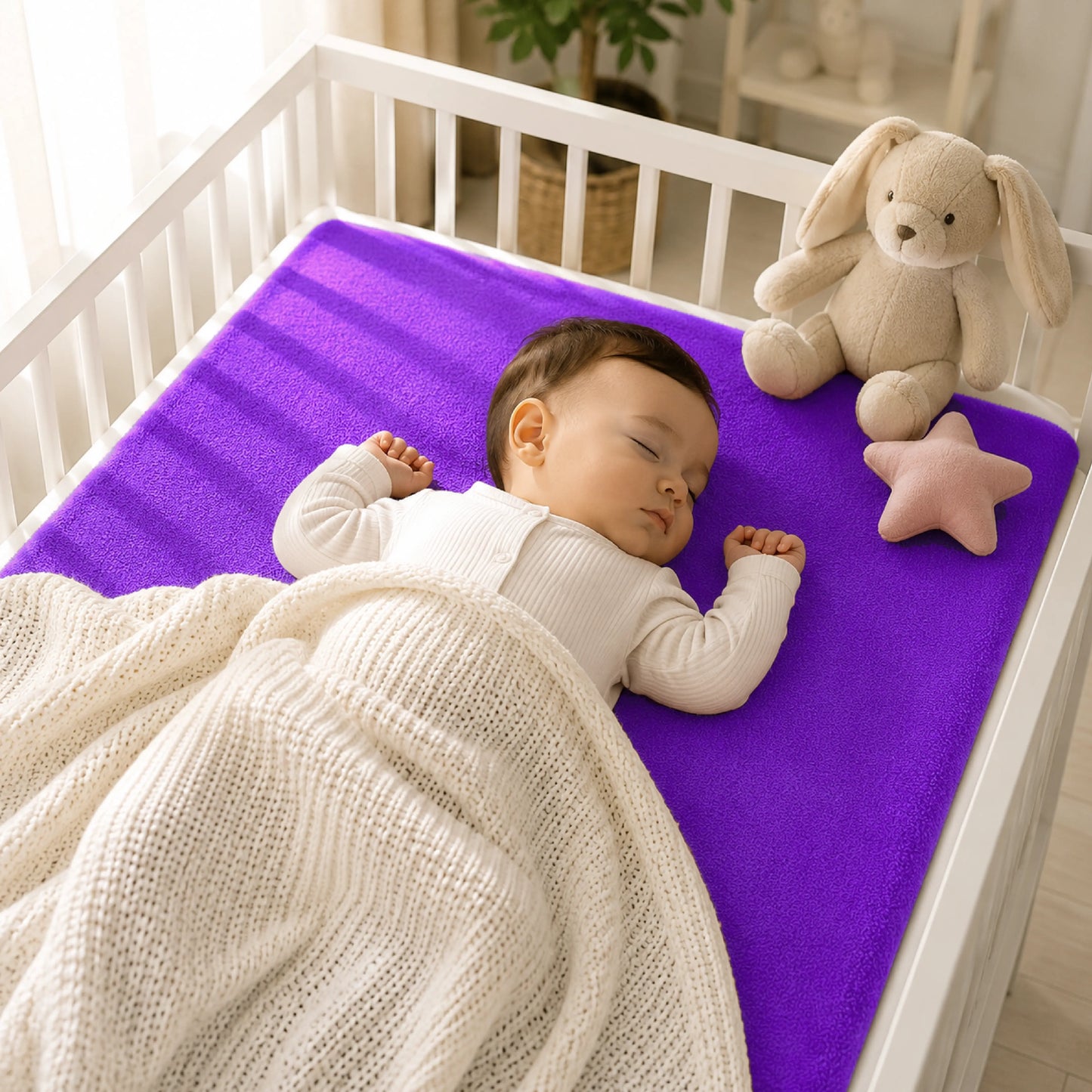 Purple Multipurpose Baby Dry Sheet – Waterproof Bed Protector Mat