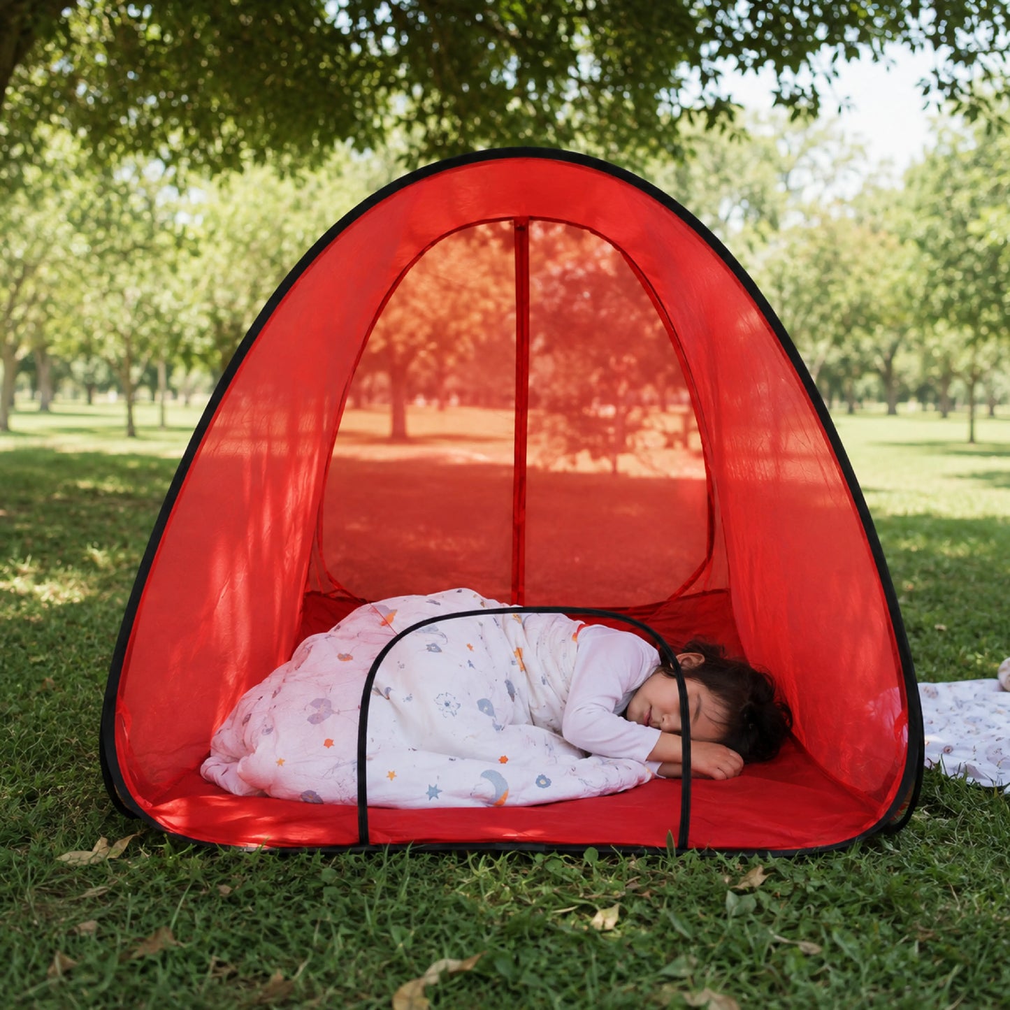 Foldable Pop-Up Mosquito Net Tent –Red