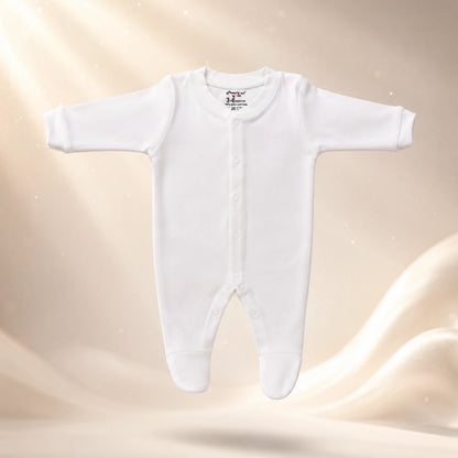 Pure Cotton Full Sleeve Baby Jabla (Sadra) with Front Snap Buttons