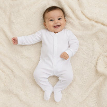 Pure Cotton Full Sleeve Baby Jabla (Sadra) with Front Snap Buttons