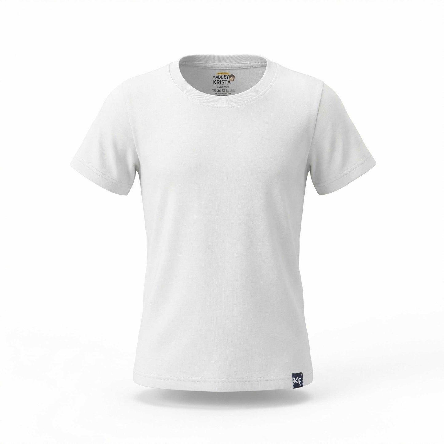 White Kids Cotton T-Shirt | Unisex Daily Wear
