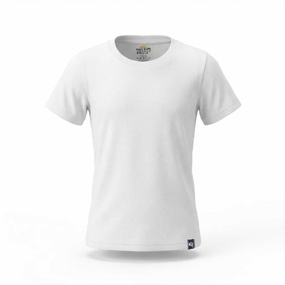 White Kids Cotton T-Shirt | Unisex Daily Wear