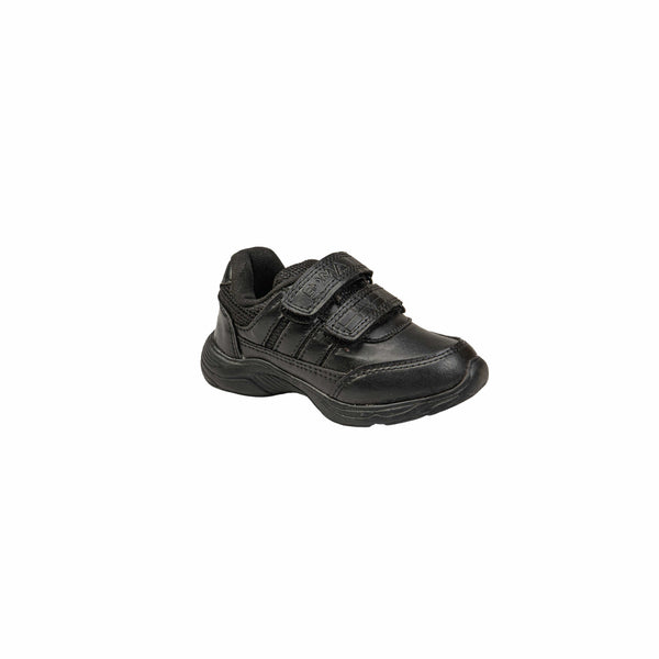 Premium Black Double Strap School Shoes