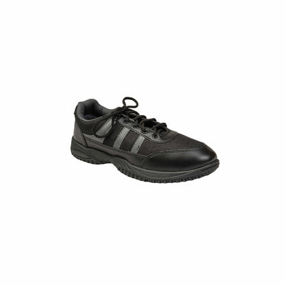Student School Shoes – Black & Grey Lace-Up
