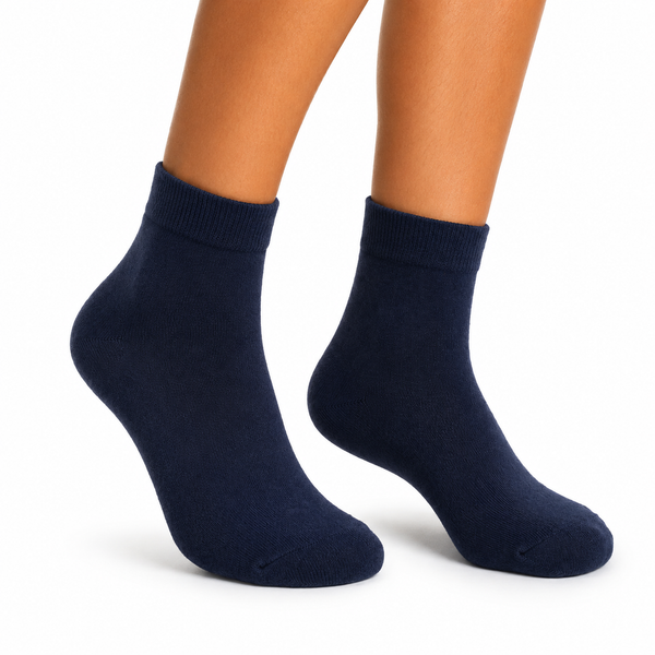 Plain Navy Blue School Socks