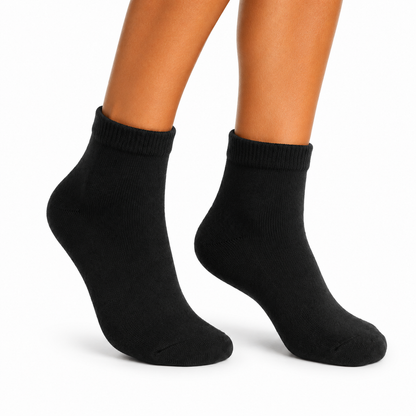 Black School Ankle Socks