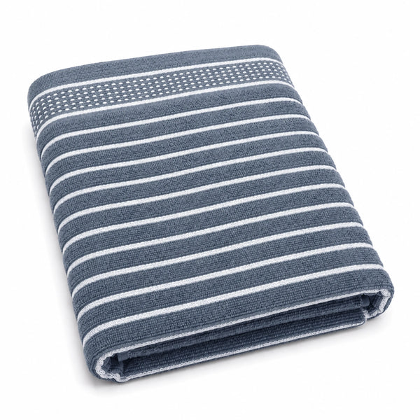 Premium Linen Bath Towel for Men & Women – Steel Blue