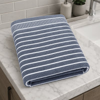 Premium Linen Bath Towel - Steel Blue