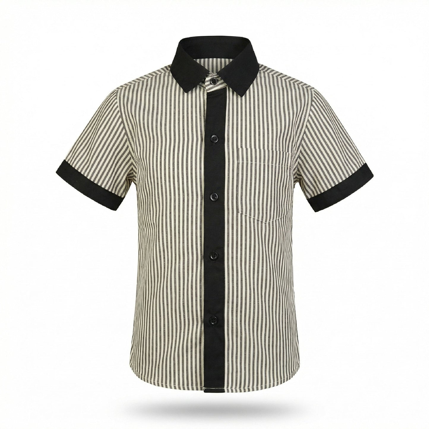 Pragati School Striped Uniform Boys Shirt