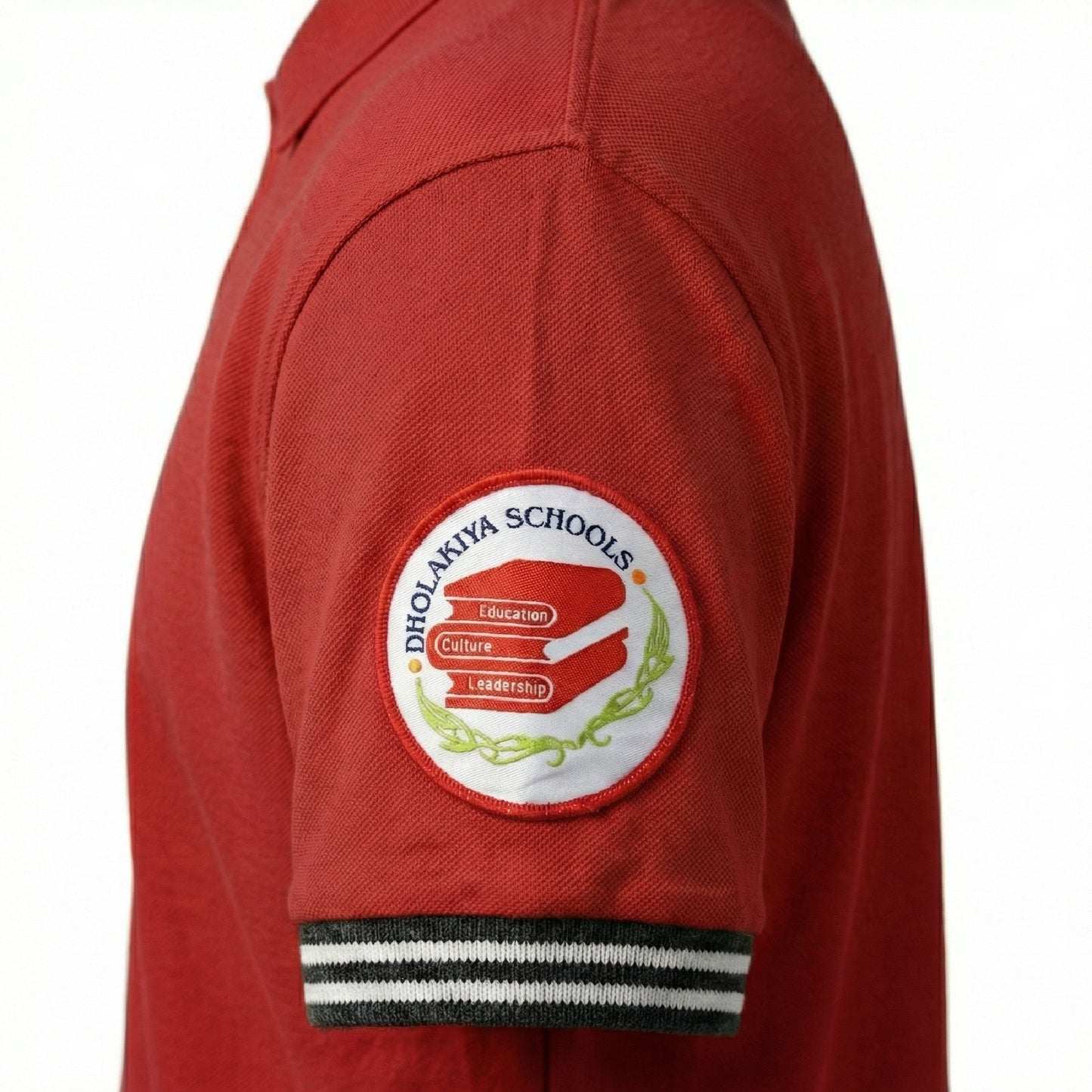 Dholakiya School Sports Uniform T-Shirt – RED