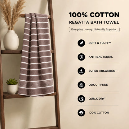 Premium Linen Bath Towel for Men & Women – Taupe