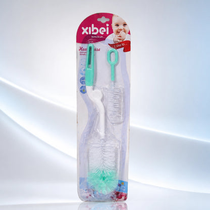 Baby Feeding Bottle Cleaning Brush Set, BPA Free – Teal
