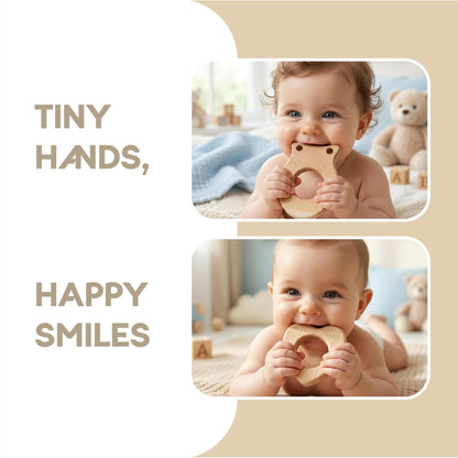 Bubzee Neem Owl  & Heart Shape  Teether Combo for Babies – Pack of 2