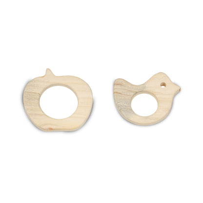 Bubzee Neem Apple & Bird Teether Combo for Babies – Pack of 2