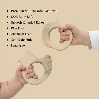 Bubzee Neem Apple & Bird Teether Combo for Babies – Pack of 2