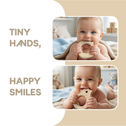 Bubzee Neem Apple & Bird Teether Combo for Babies – Pack of 2