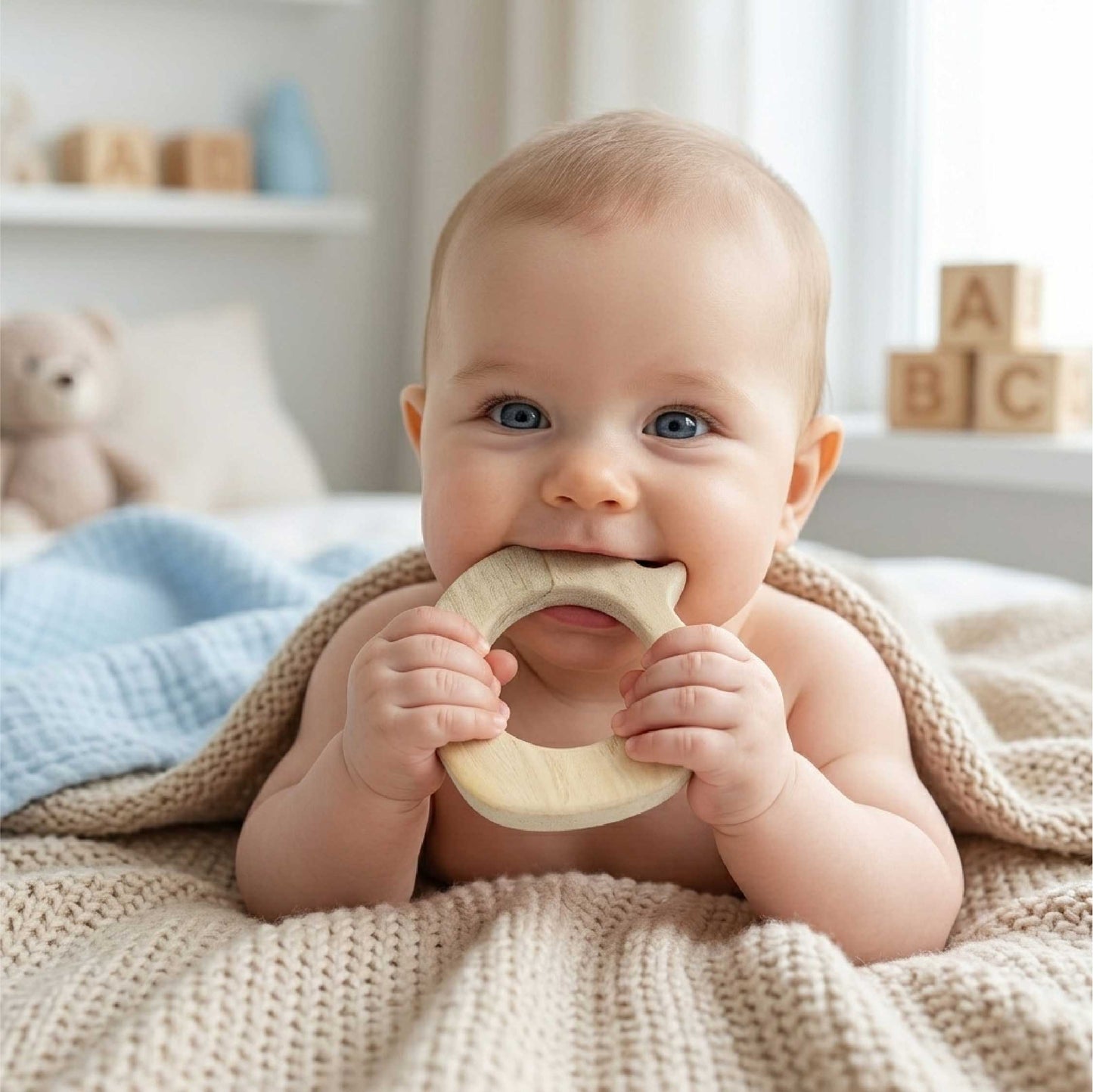 Bubzee Neem Apple & Bird Teether Combo for Babies – Pack of 2