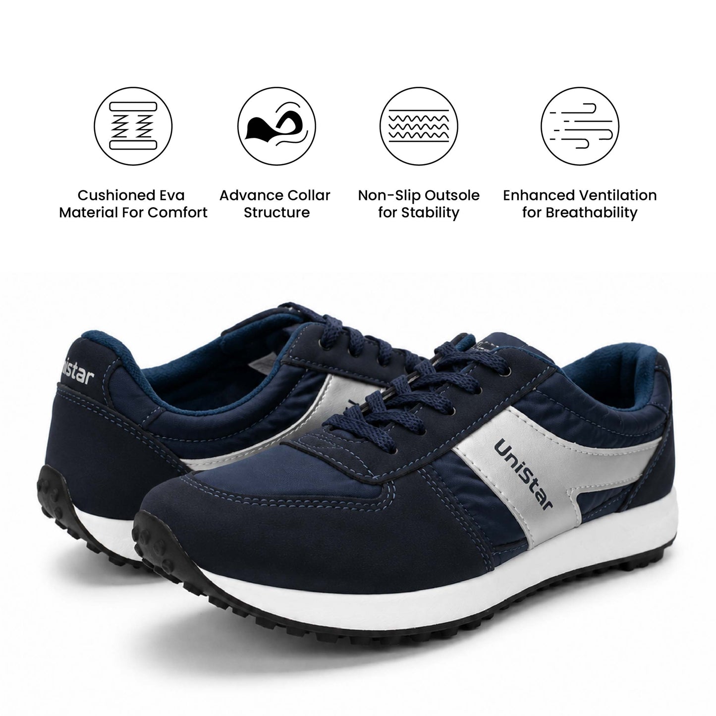 Unistar Premium  School Shoes - Blue