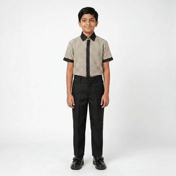 Pragati School Striped Formal Uniform for Boys
