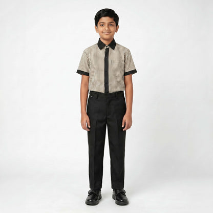 Pragati School Striped Formal Uniform for Boys